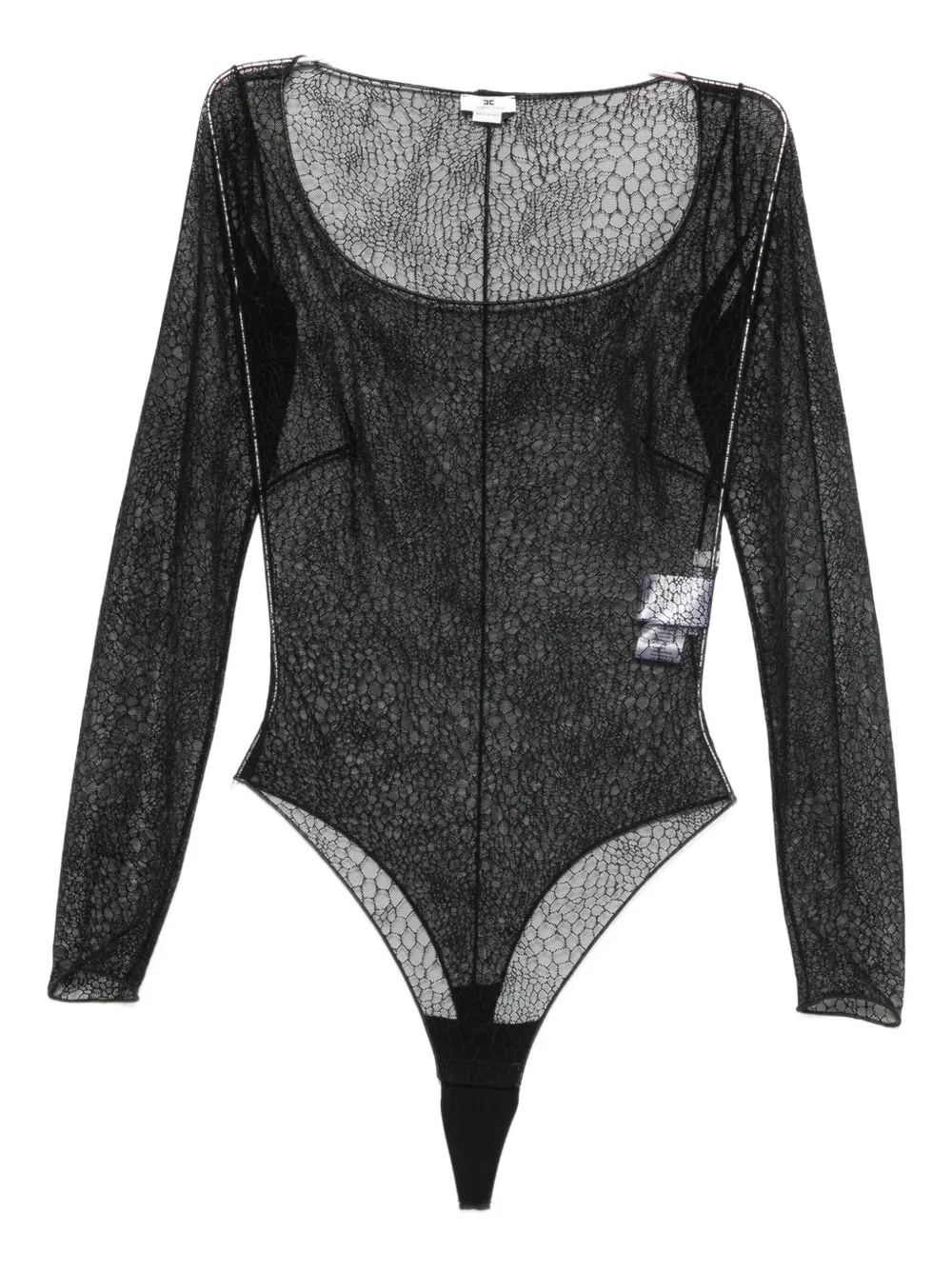 Elisabetta Franchi Long-sleeve Bodysuit In Black
