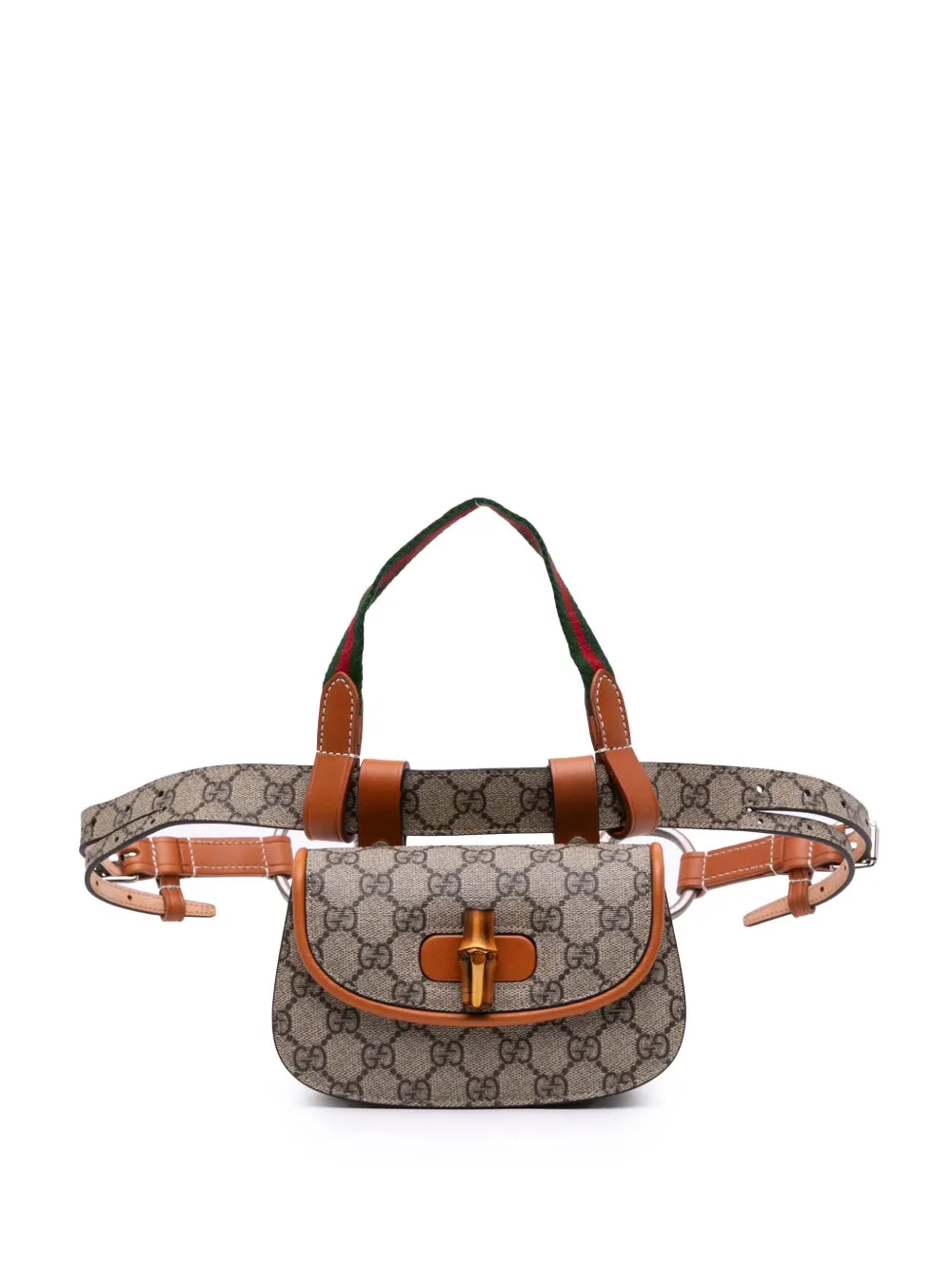 2016-2025 Mini GG Supreme Web Bamboo 1947 belt bag