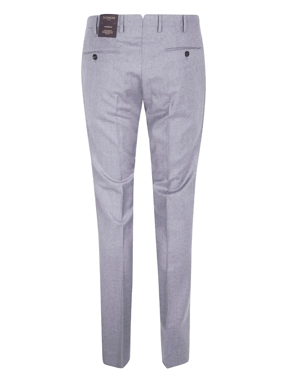 Incotex flat-front cotton trousers Grijs