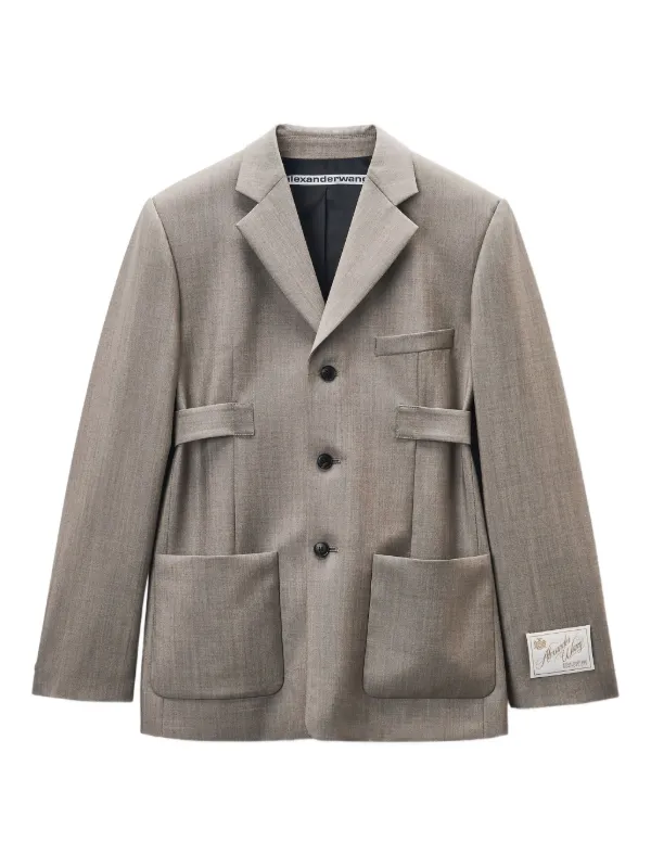 Alexander Wang Tab-detailed Blazer in Grey