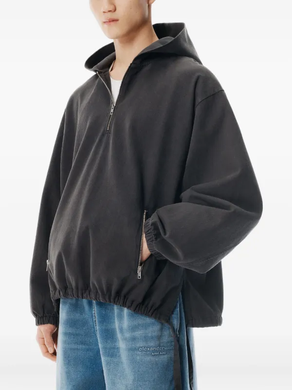 Alexander Wang ハーフジップ パーカー | ブラック | FARFETCH JP