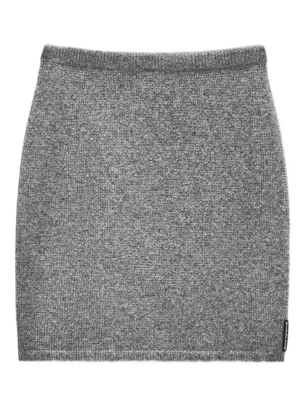 Alexander Wang Ribbed Mini Skirt in Grey