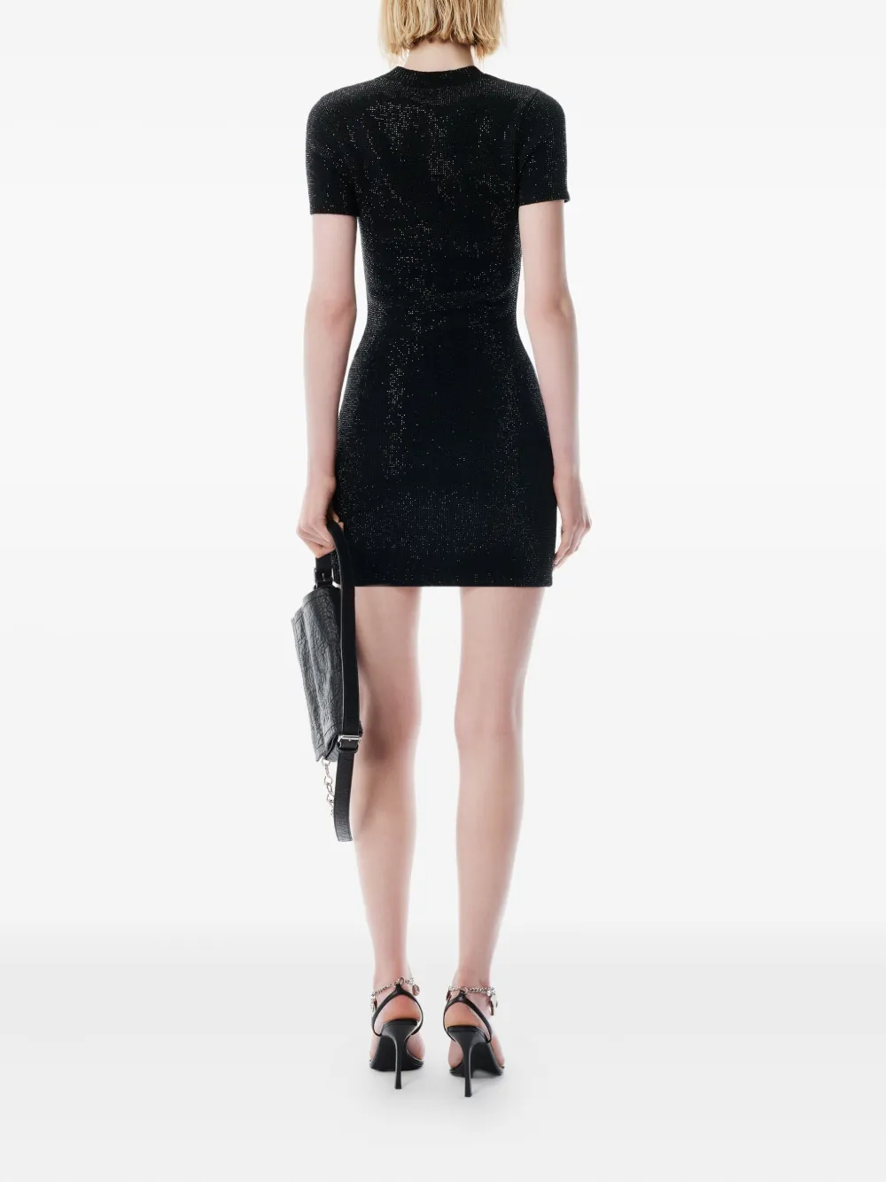 Alexander Wang Crew-neck Mini Dress In Black