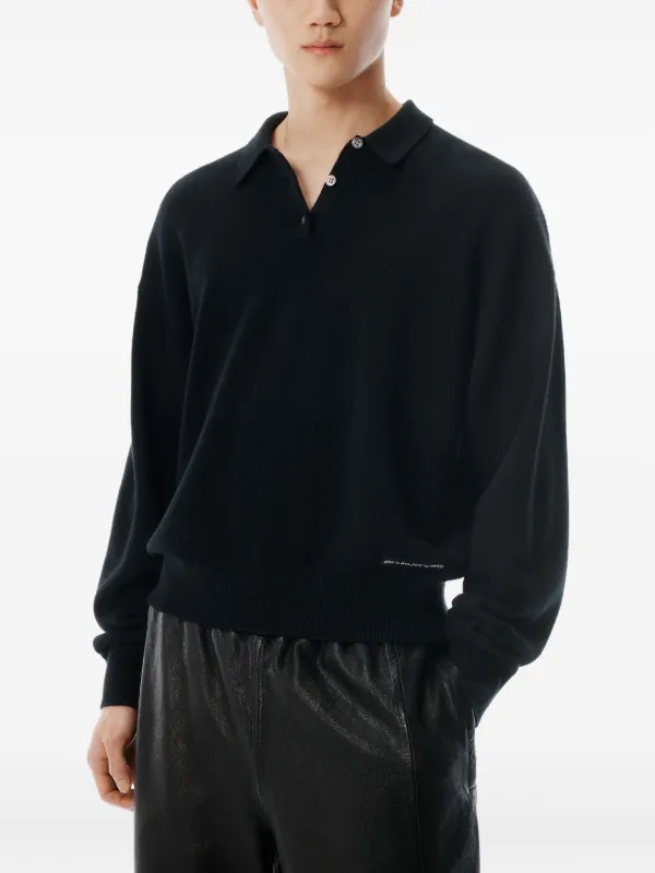 Alexander Wang ロングスリーブ ポロシャツ | ブラック | FARFETCH JP