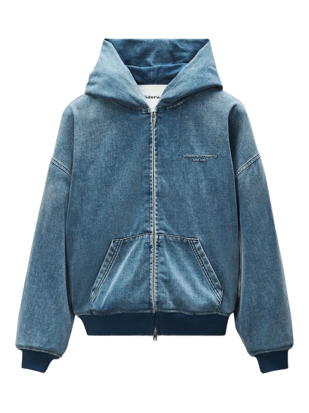 Alexander Wang Jeansjacke Mit Kapuze In Blue