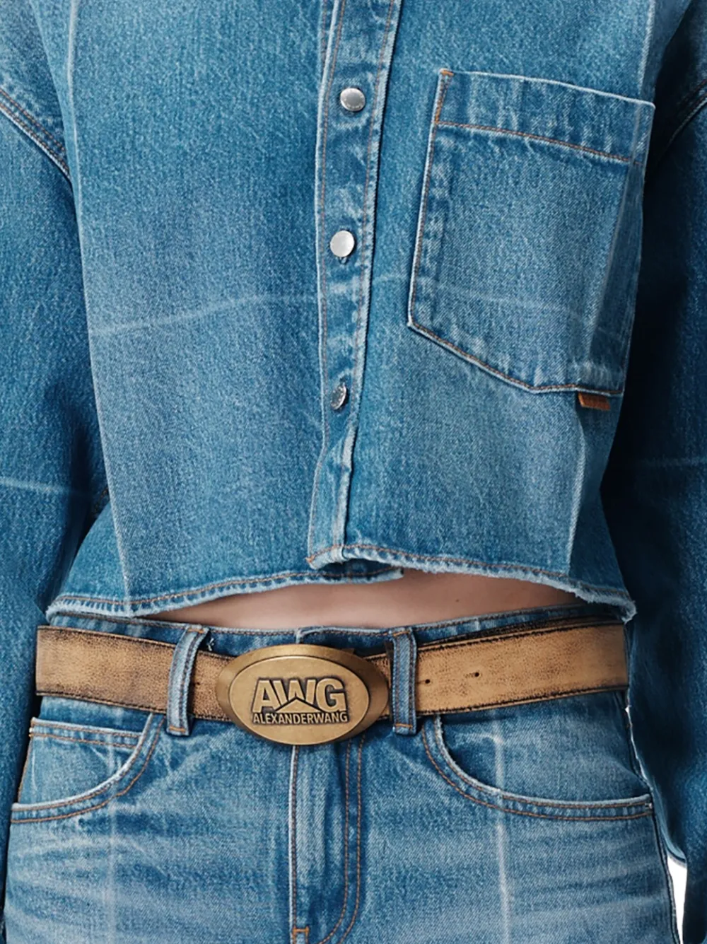 Alexander Wang Blouse met vervaagde gevouwen lijn Blauw