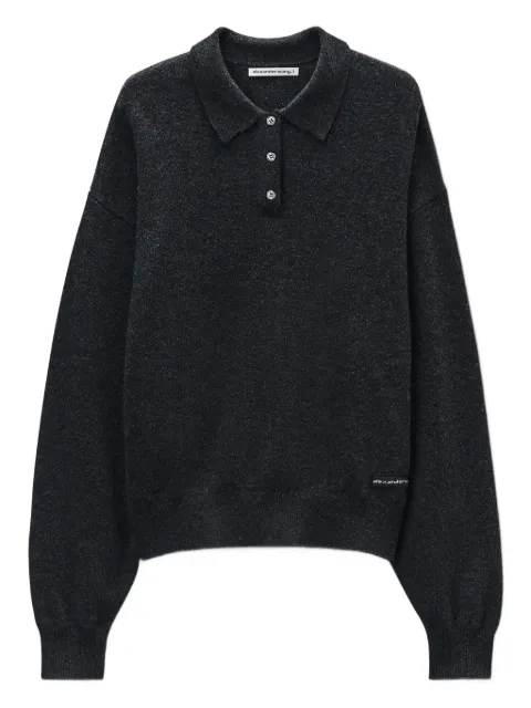 Alexander Wang logo-patch polo shirt