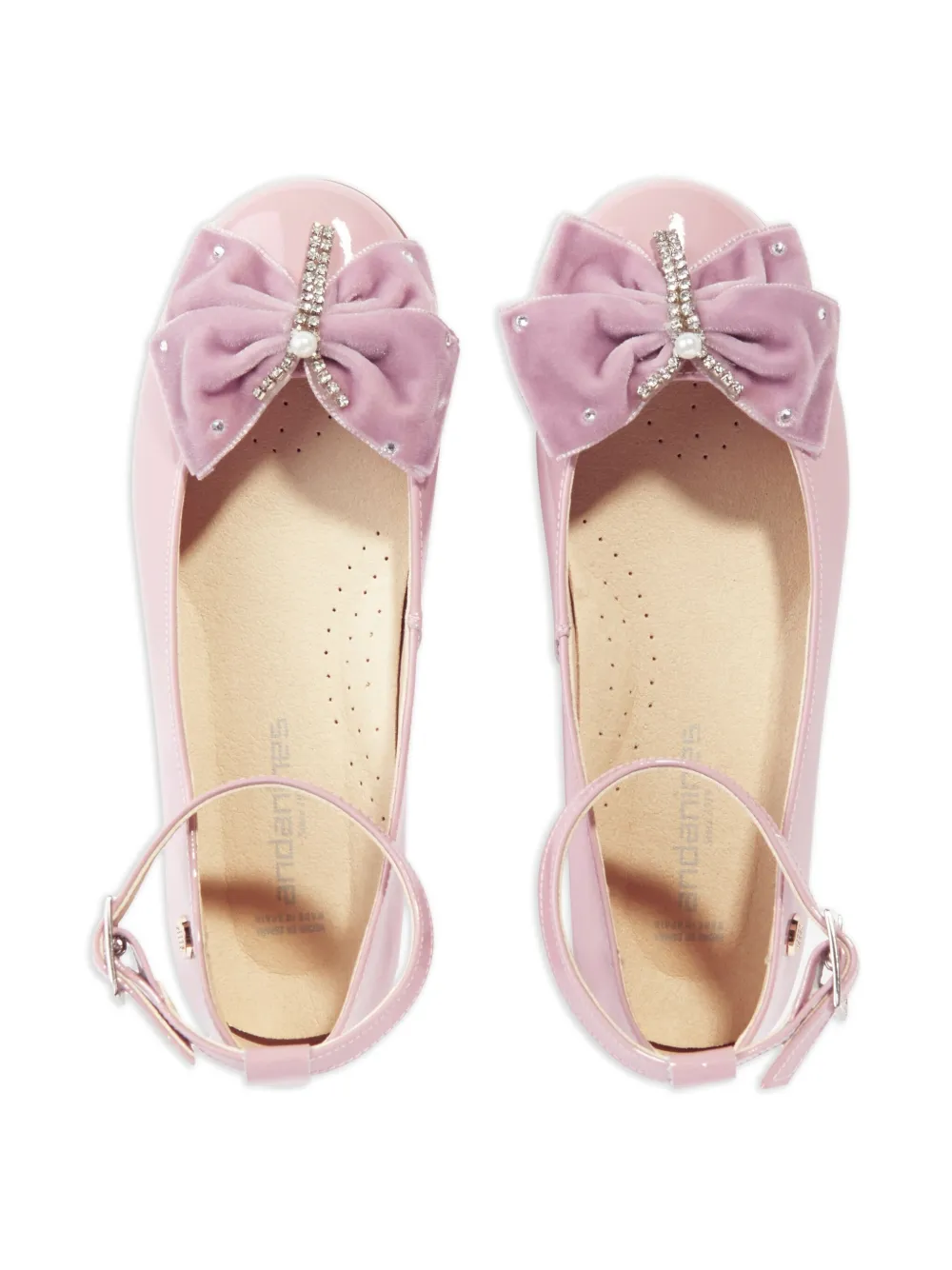 ANDANINES Sandalen met verfraaid bandje en strik Roze