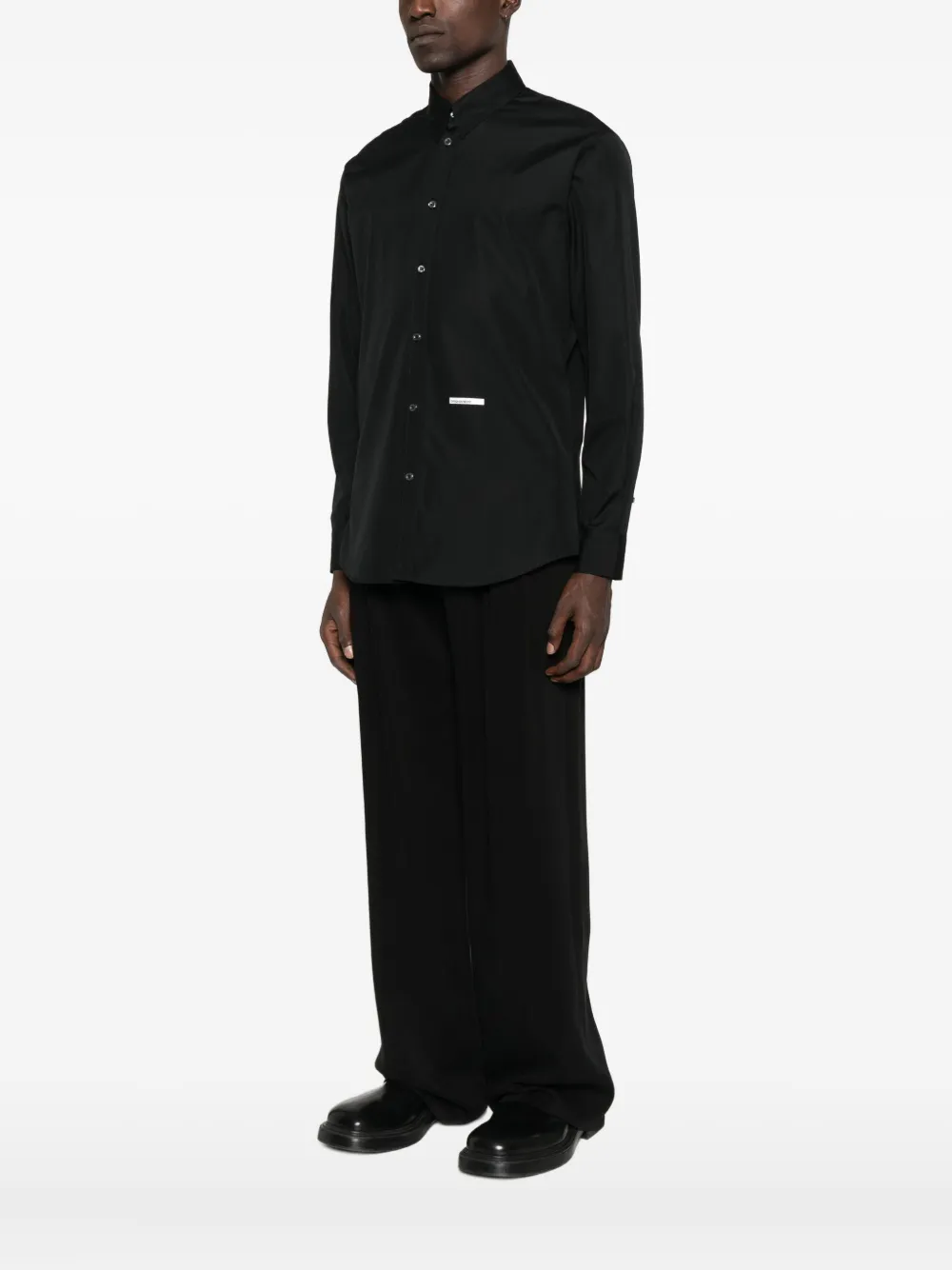 DSQUARED2 logo-detail cotton shirt Zwart