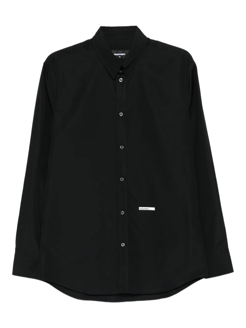 DSQUARED2 logo-detail cotton shirt | Black | Image 1