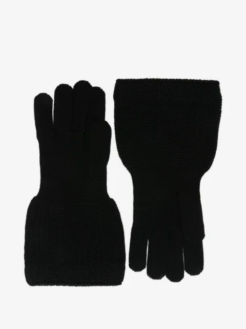 Yohji Yamamoto guantes tejidos de canalé