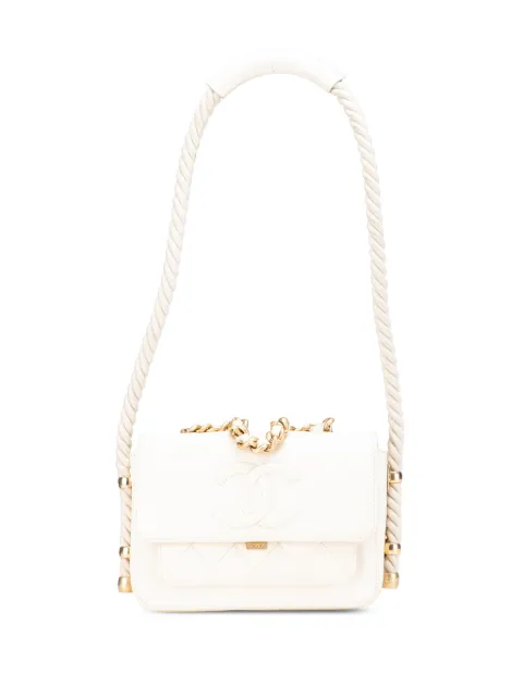 CHANEL Pre-Owned 2019 Crumpled Calfskin En Vogue Rope Flap satchel
