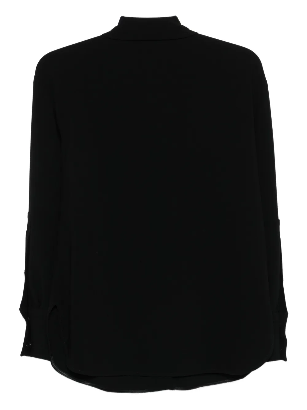 Alberto Biani Blouse met gestrikte hals - Zwart