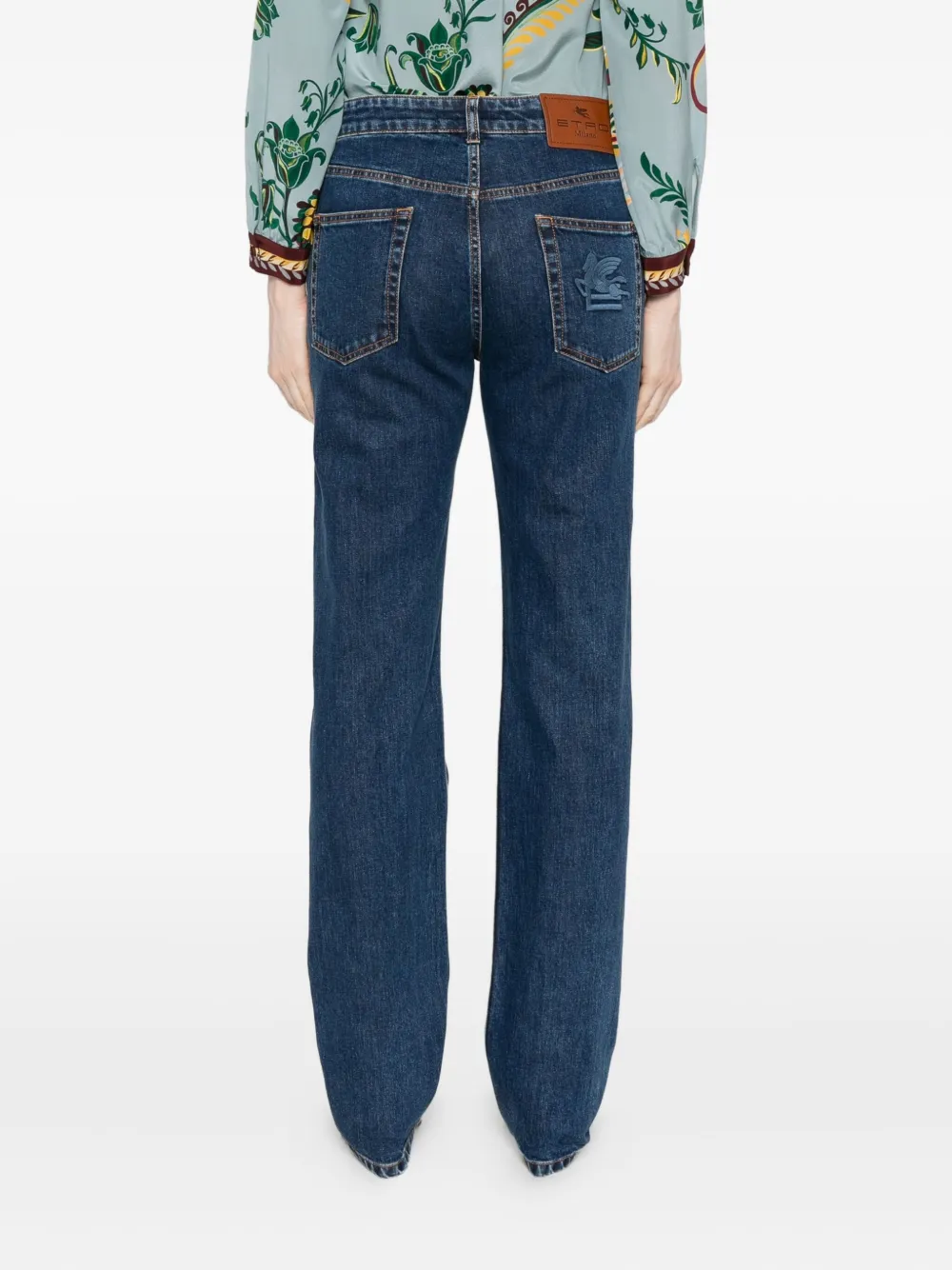 Etro High-waisted Straight Jeans In Blue