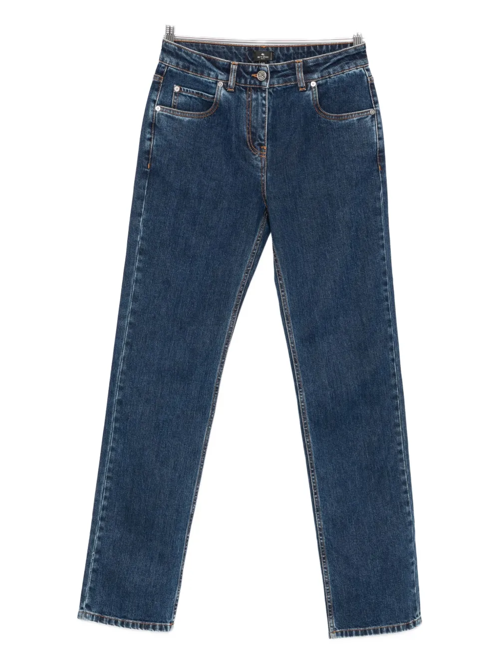 Etro High-waisted Straight Jeans In Blue