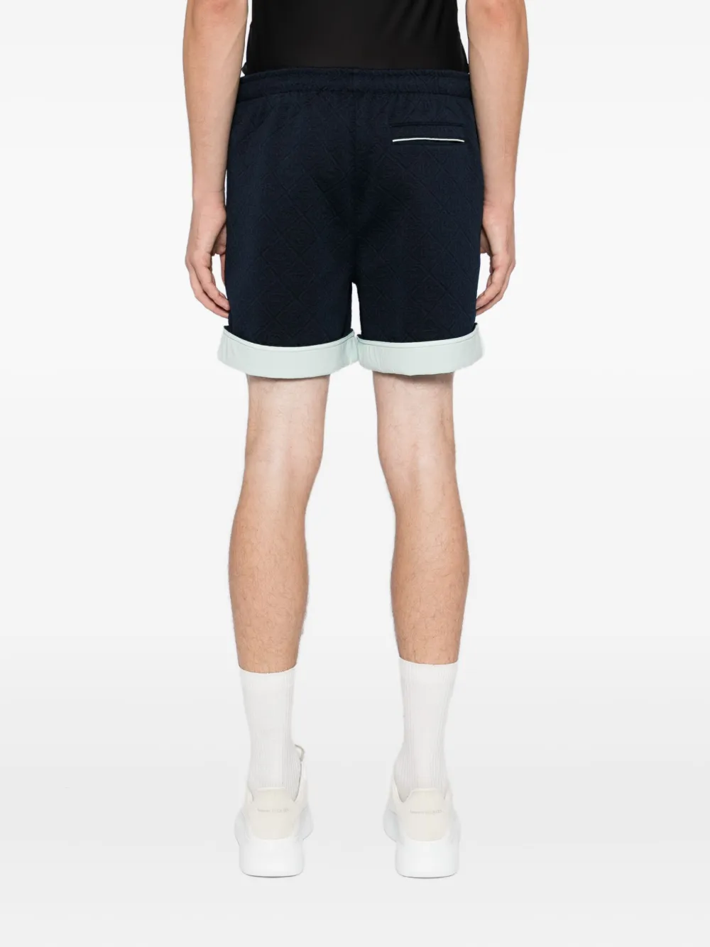 Casablanca Shorts met geborduurd logo Blauw