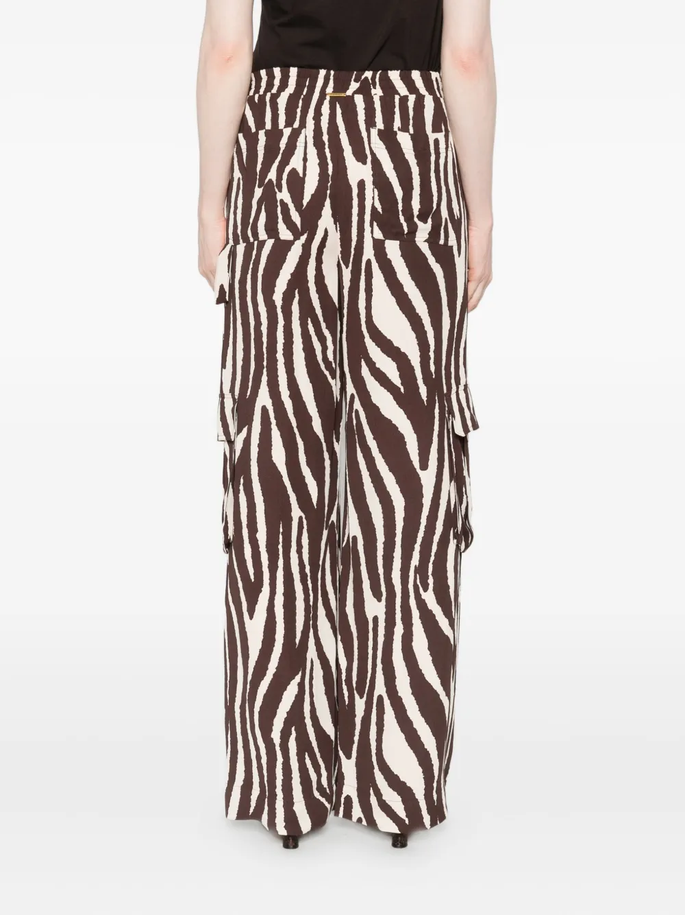 TWINSET Broek met zebraprint Bruin