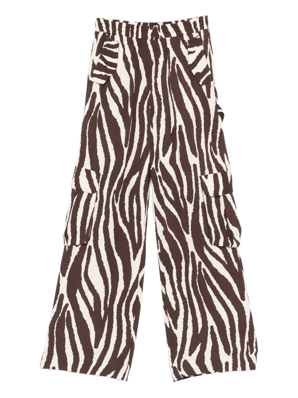 TWINSET zebra-print cargo trousers | Brown | Image 1