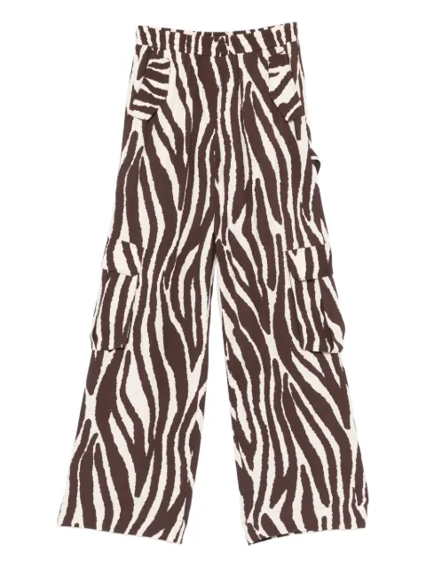 TWINSET بنطال كارغو بطبعة جلد الحمار الوحشي