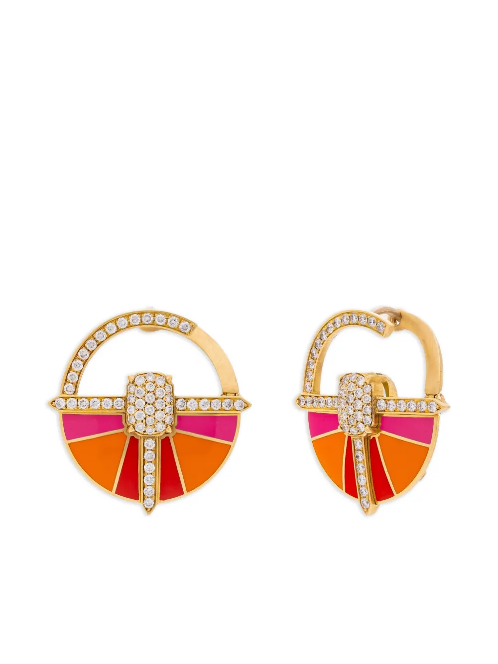 Ashaha 14K yellow gold Hiba diamond earrings | Image 2