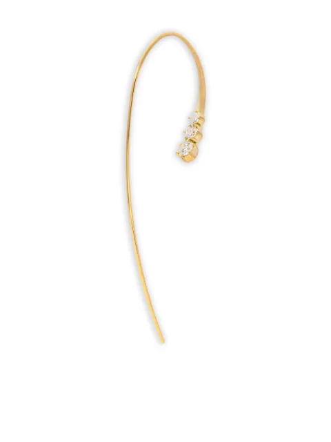 Jade Trau 18K yellow gold Three Stone diamond earring