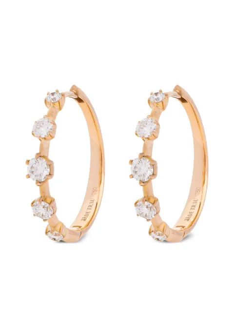 Jade Trau 18K rose gold Eternity diamond hoop earrings