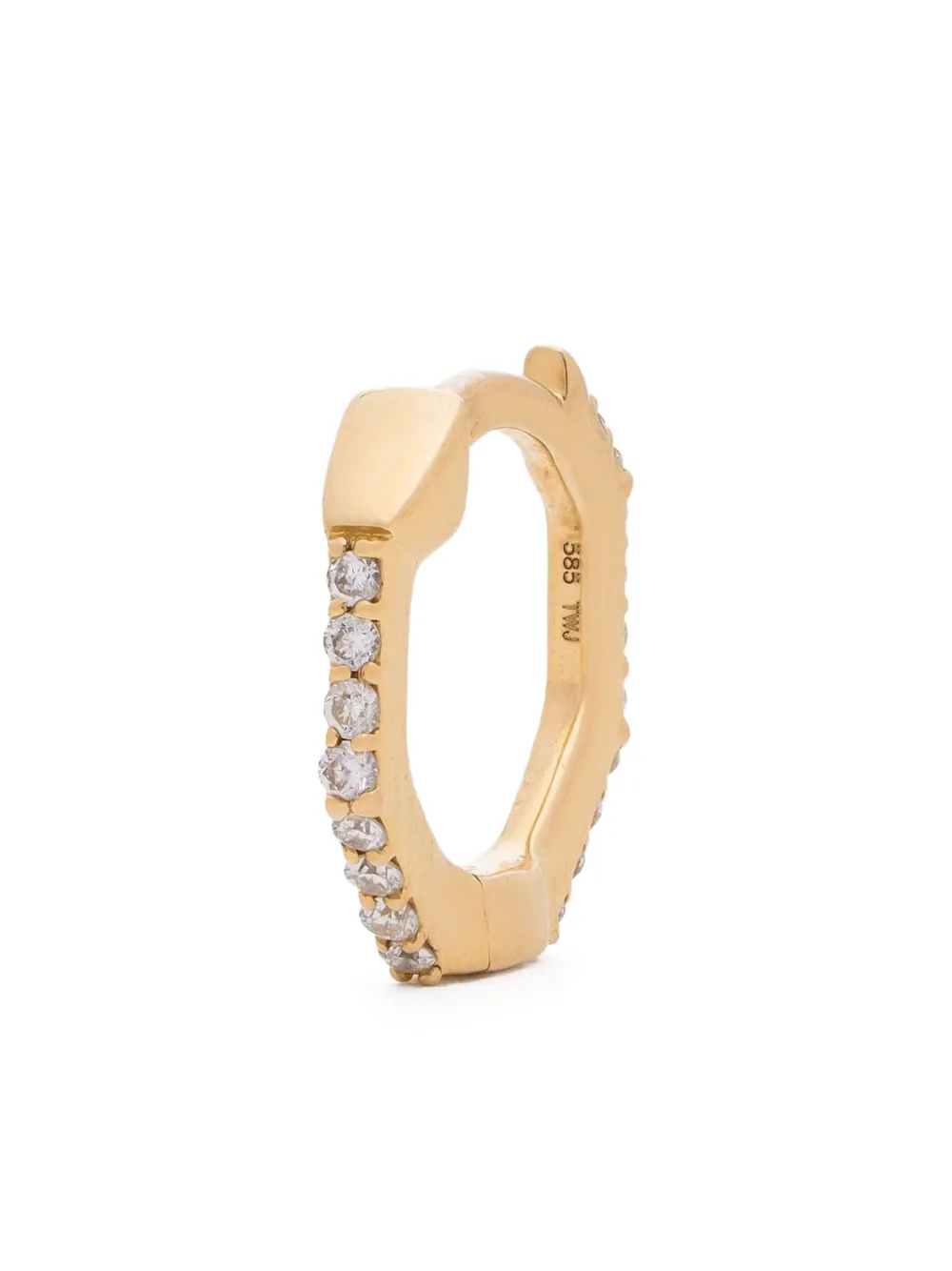 The Wild Jwls 14K yellow gold diamond hoop earring | Image 2