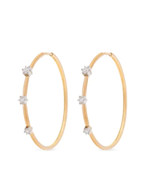 Jade Trau 18K yellow gold Plié Two-Tone Penelope diamond earrings