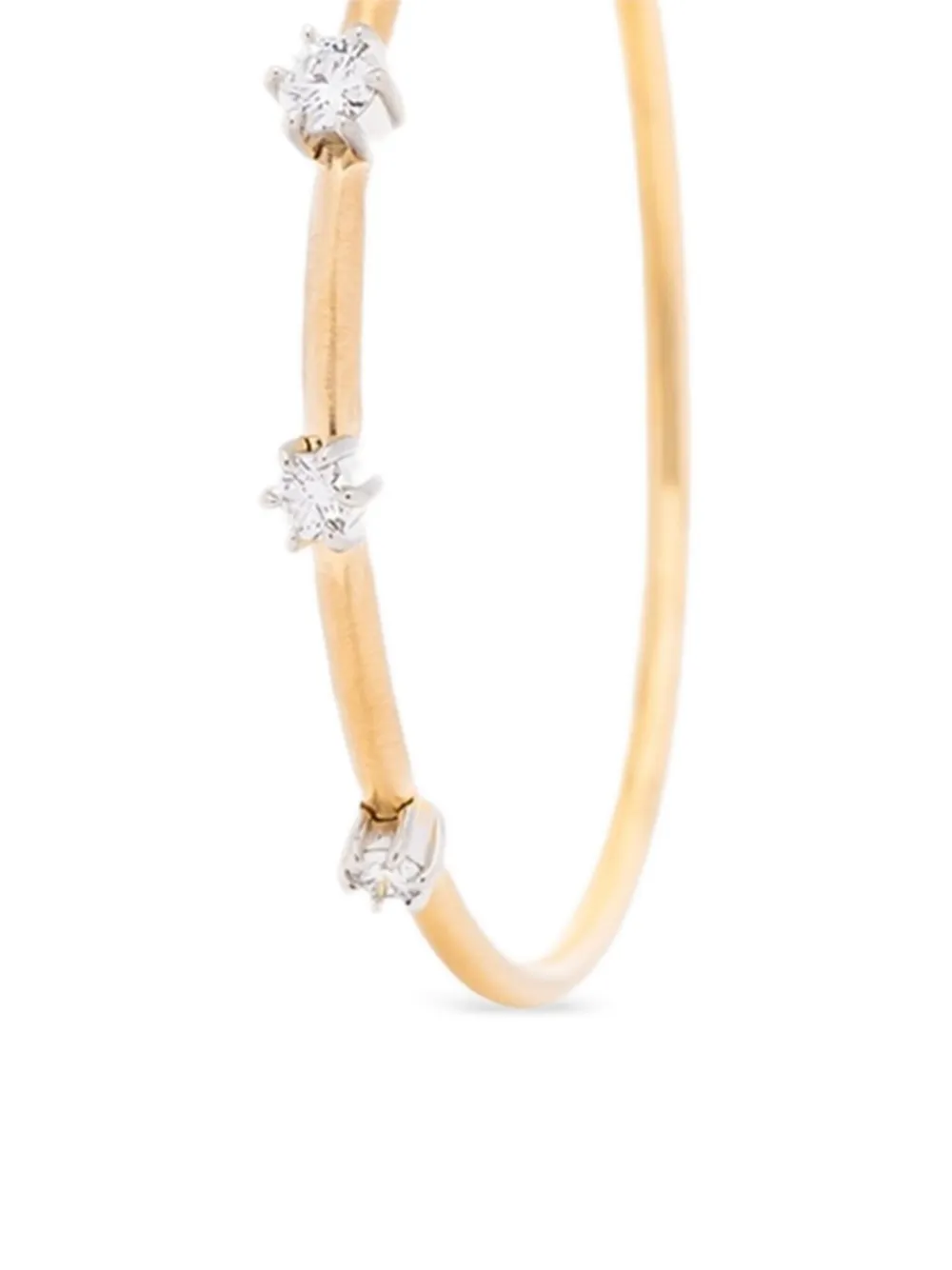 Jade Trau 18k Yellow Gold Plié Two-tone Penelope Diamond Earrings In Gold