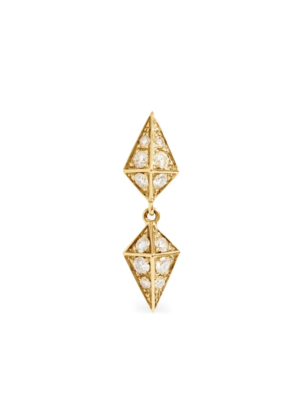 STATEMENT PARIS 18kt Yellow Gold Diamond Geometric Earring | Gold | Image 1