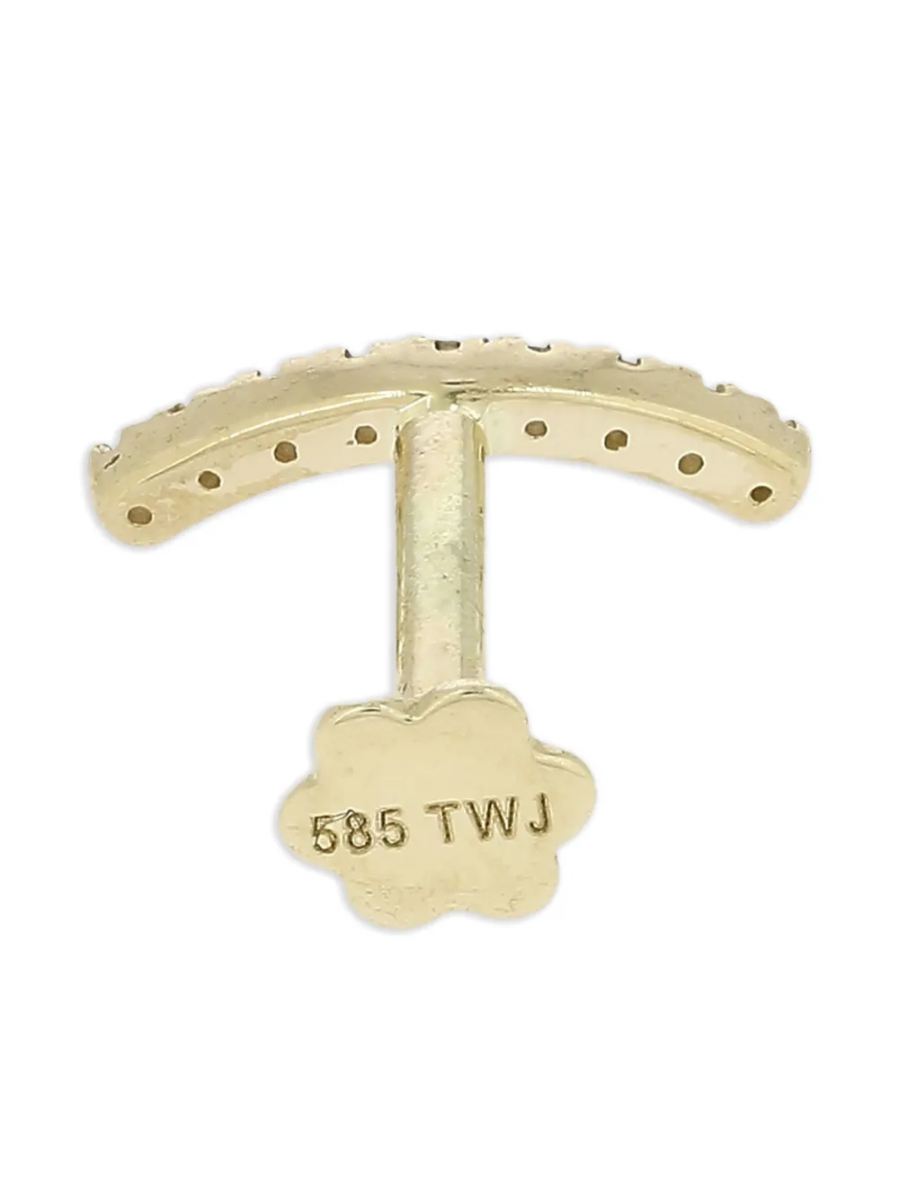The Wild Jwls 14K yellow gold Moon diamond earring | Image 2