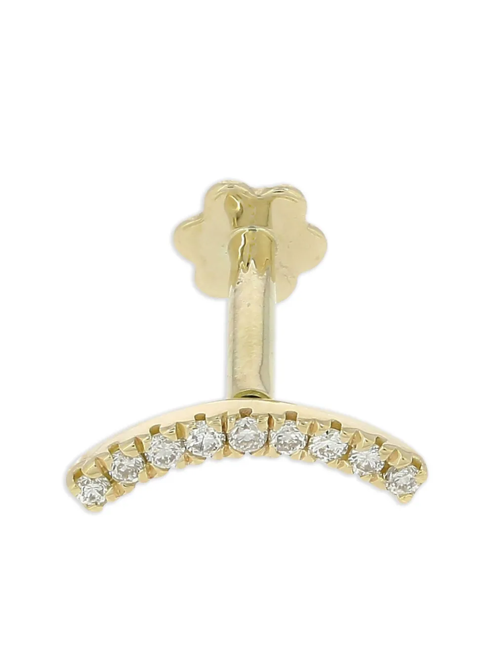 The Wild Jwls 14K yellow gold Moon diamond earring | or | Image 1