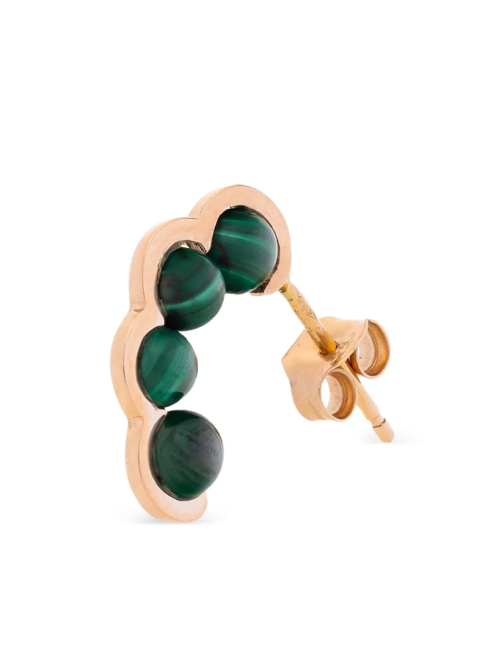 D1928 18kt Rotgoldohrringe mit Malachit-Perle | Image 2