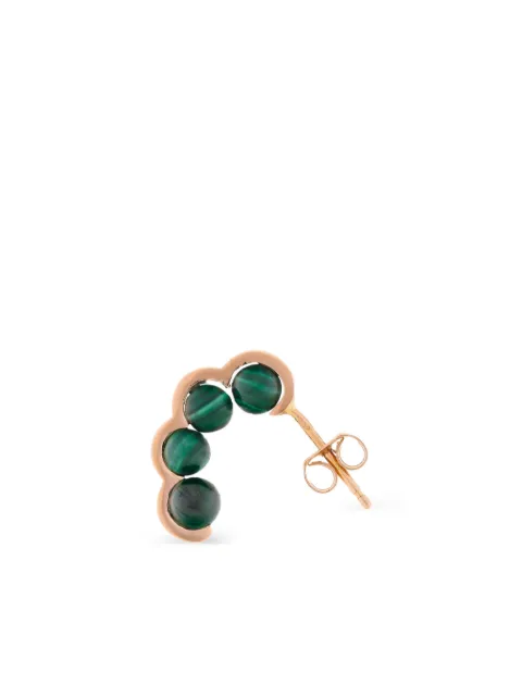 D1928 18K Rose Gold Malachite Pearl Earrings