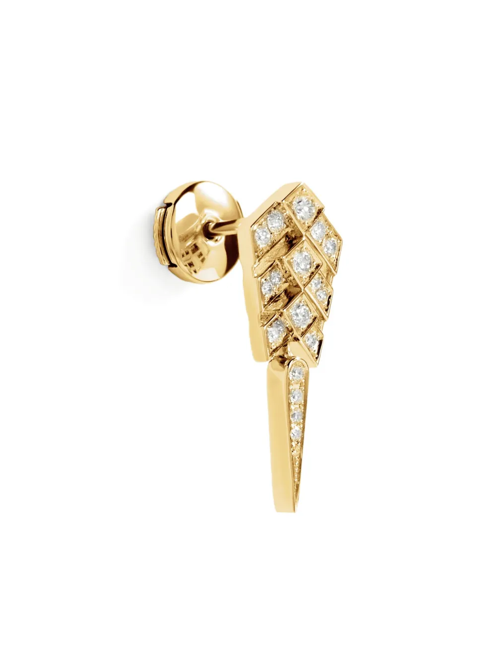 Statement Paris 18k Yellow Gold Stairway Diamond Earring
