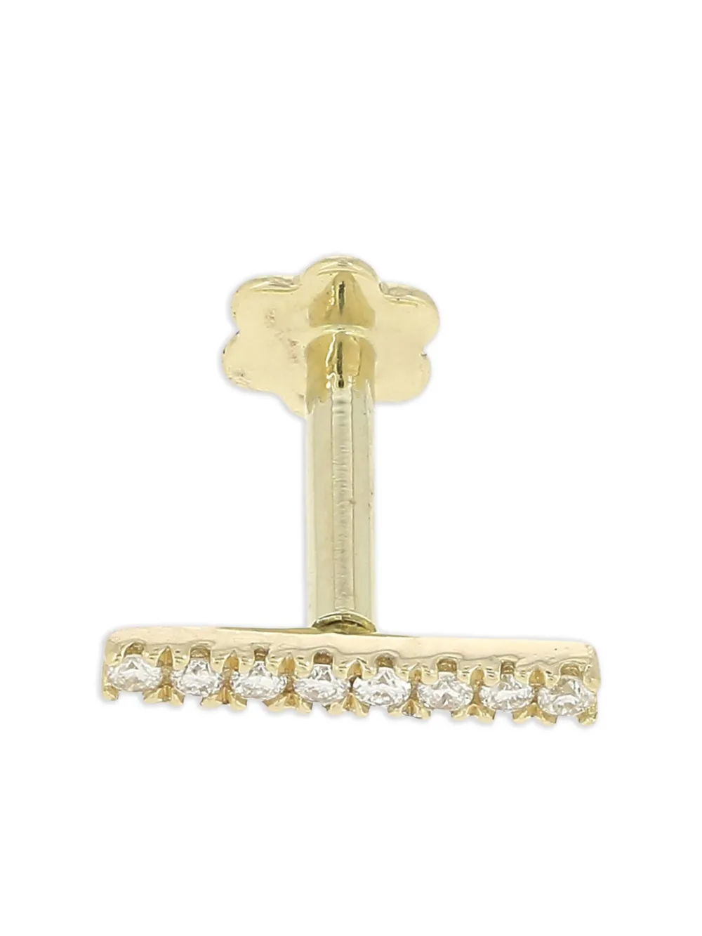 The Wild Jwls 14K yellow gold Macha diamond earring | Image 2