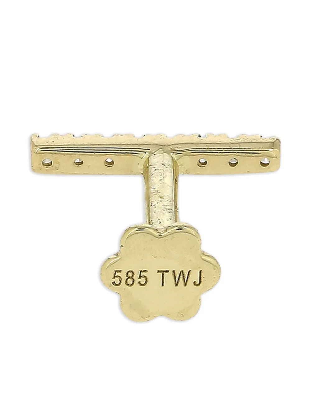 The Wild Jwls 14k Yellow Gold Macha Diamond Earring In Gold