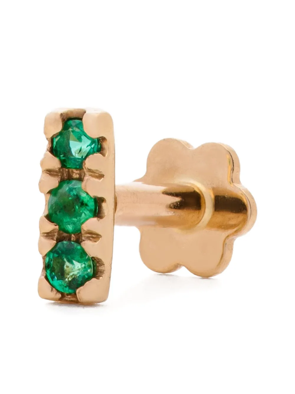 The Wild Jwls 14K yellow gold Julia emerald earring | or | Image 1