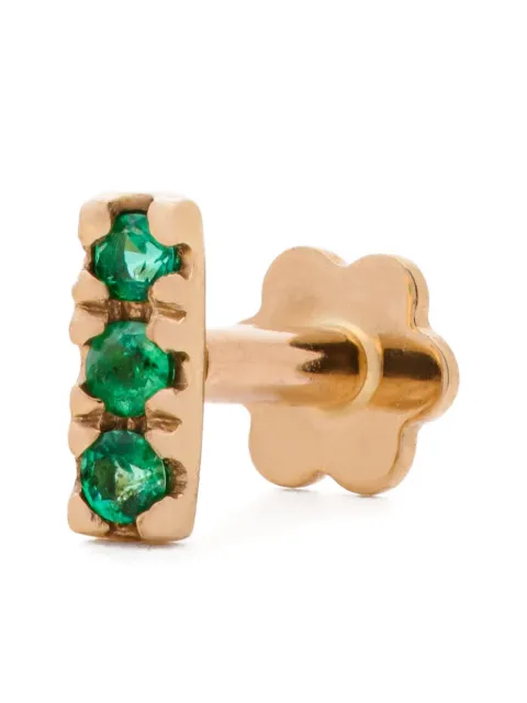 The Wild Jwls 14K yellow gold Julia emerald earring