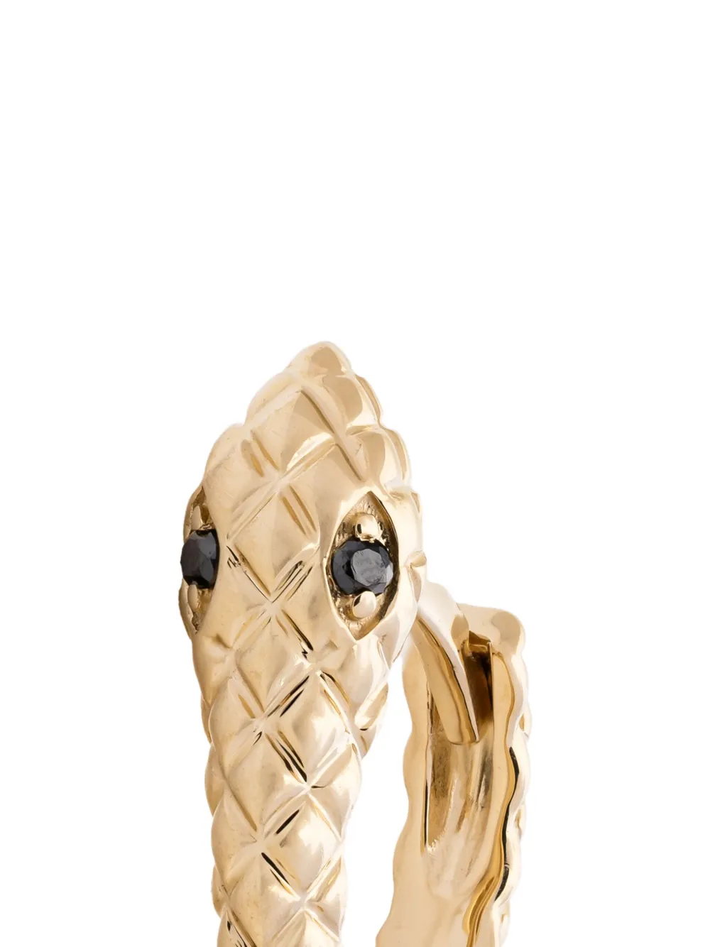 The Wild Jwls 14K yellow gold Snake diamond hoop earring | Image 2