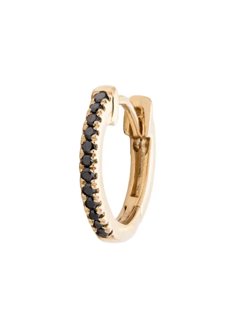 The Wild Jwls 14K yellow gold Daylight black diamond hoop earring