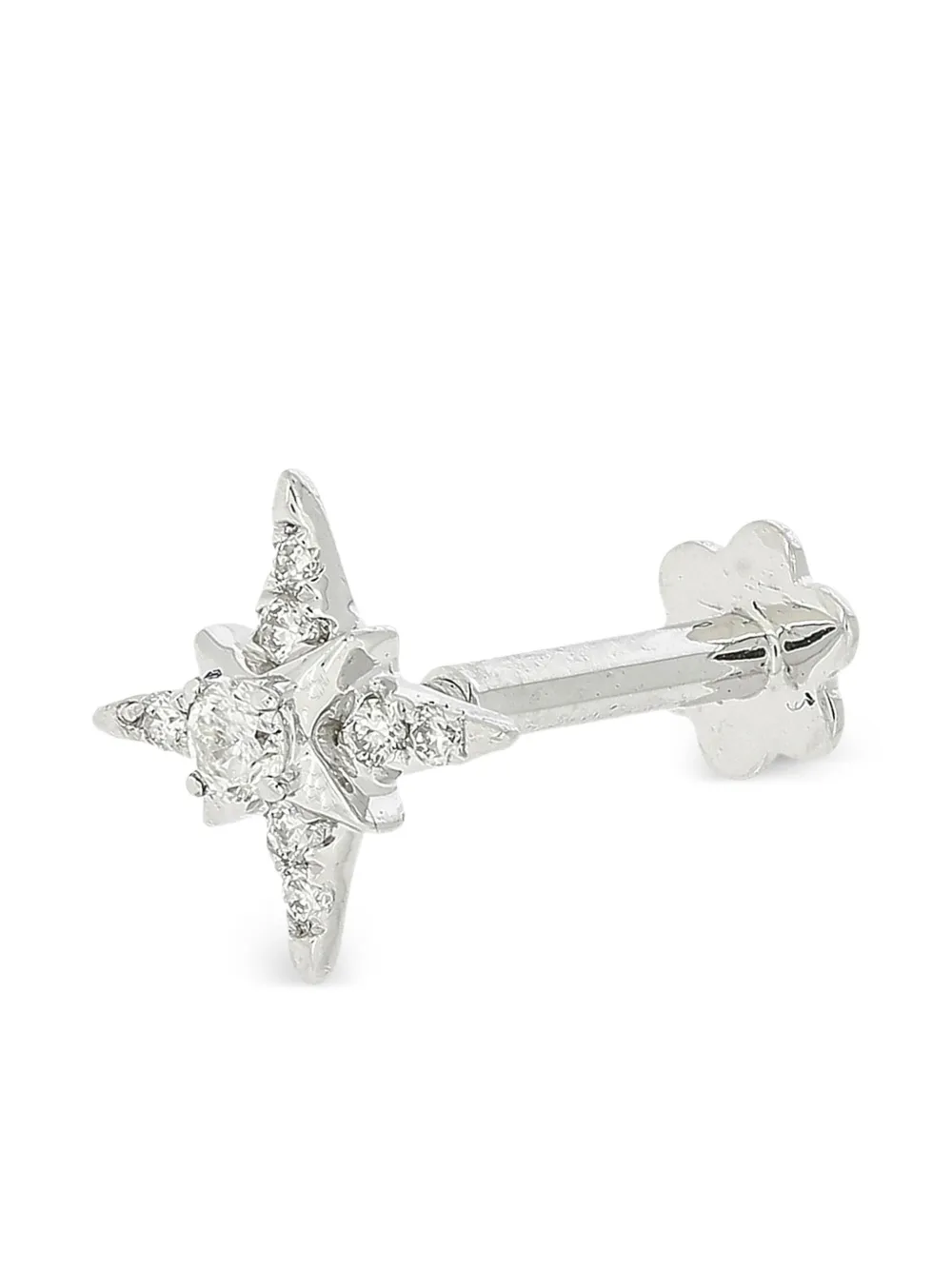The Wild Jwls 14K white gold Star diamond earring | Silver | Image 1