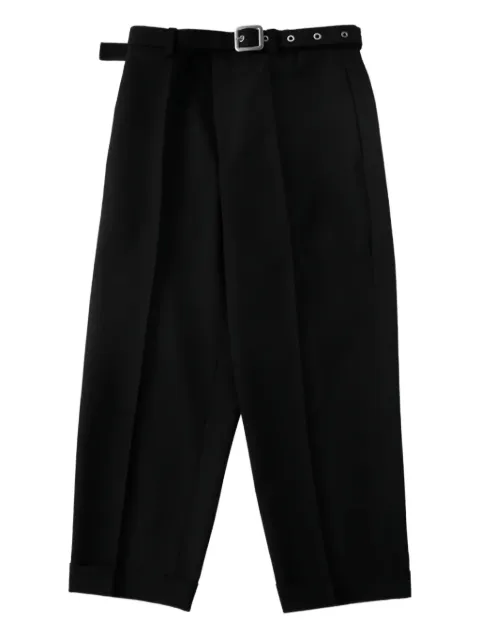 Jil Sander belted wool canvas trousers