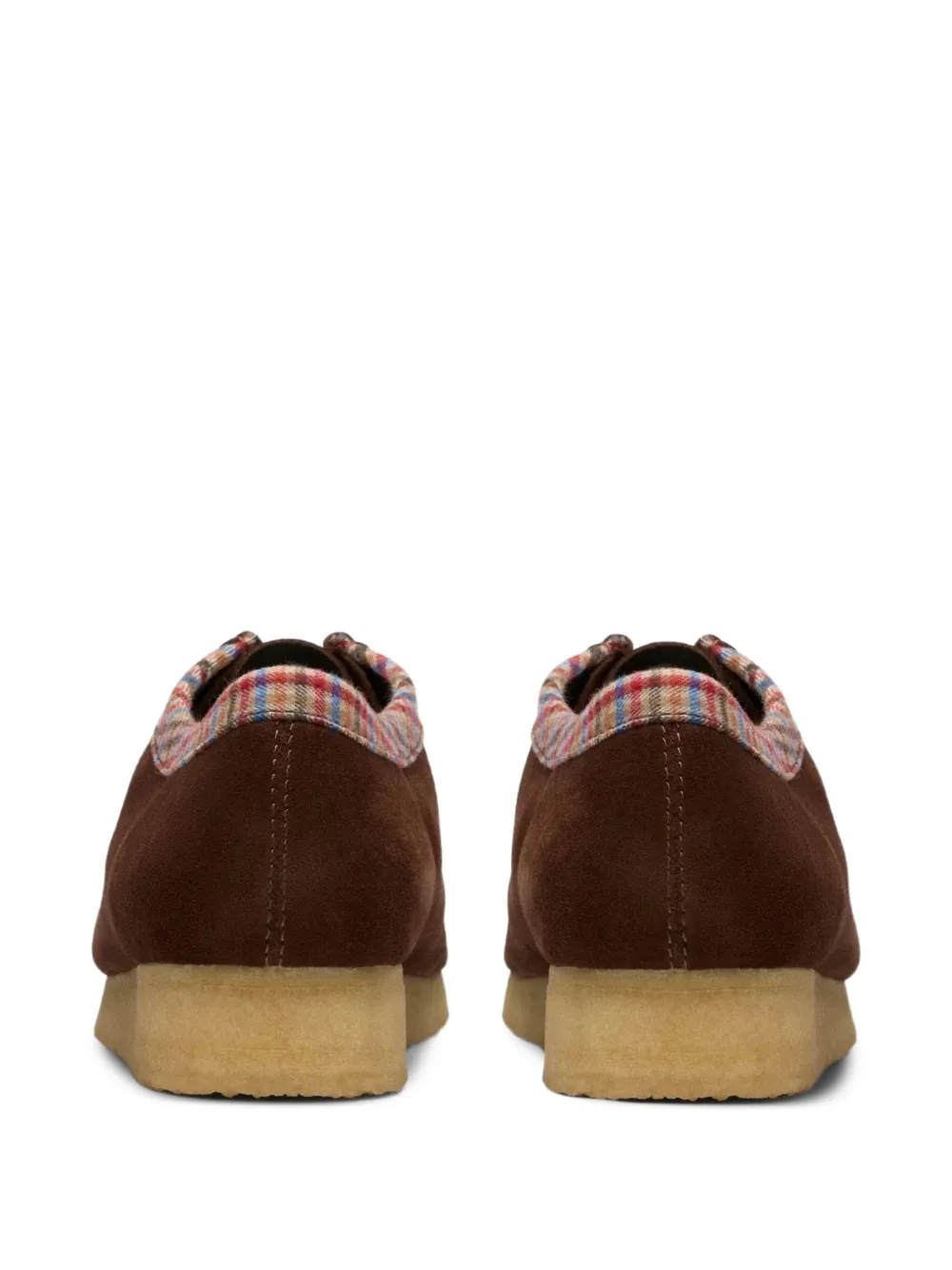 Clarks Originals suede check-trimmed boots Brown