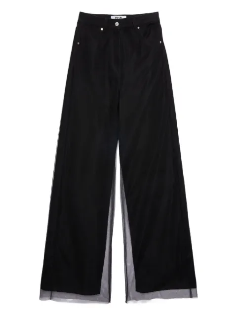 MSGM tulle panel jeans