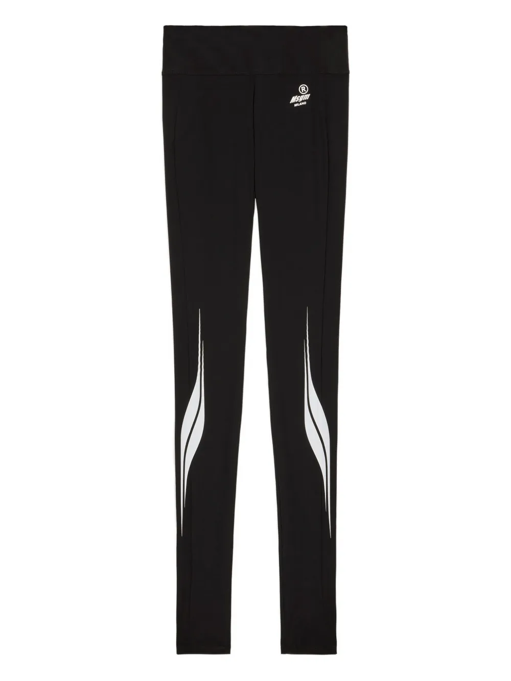 MSGM 로고 그래픽 레깅스 | 블랙 | Image 1