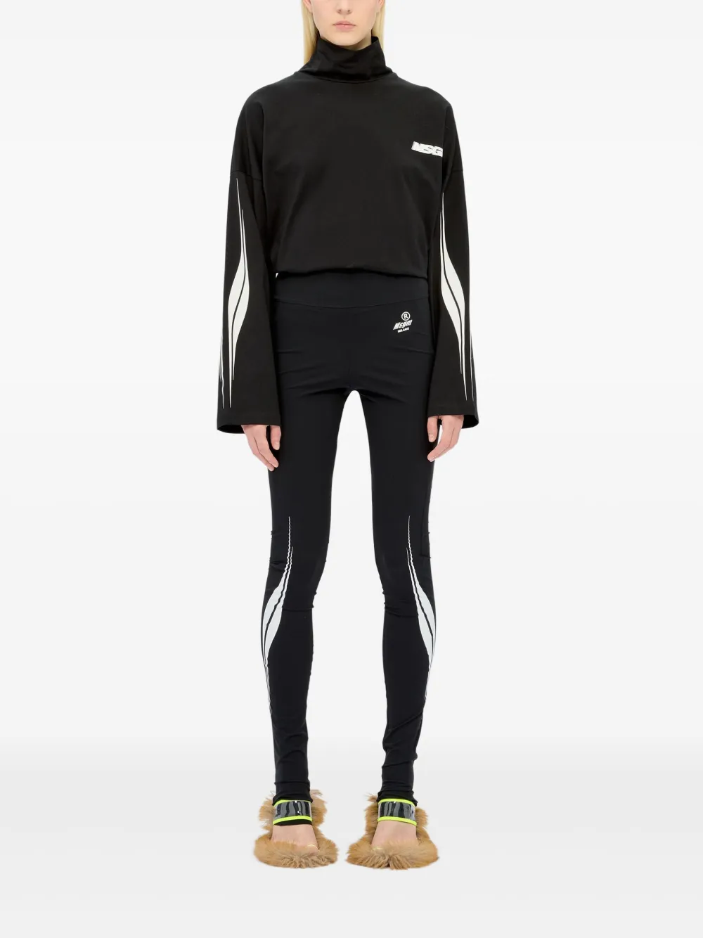 MSGM logo graphic leggings - Zwart