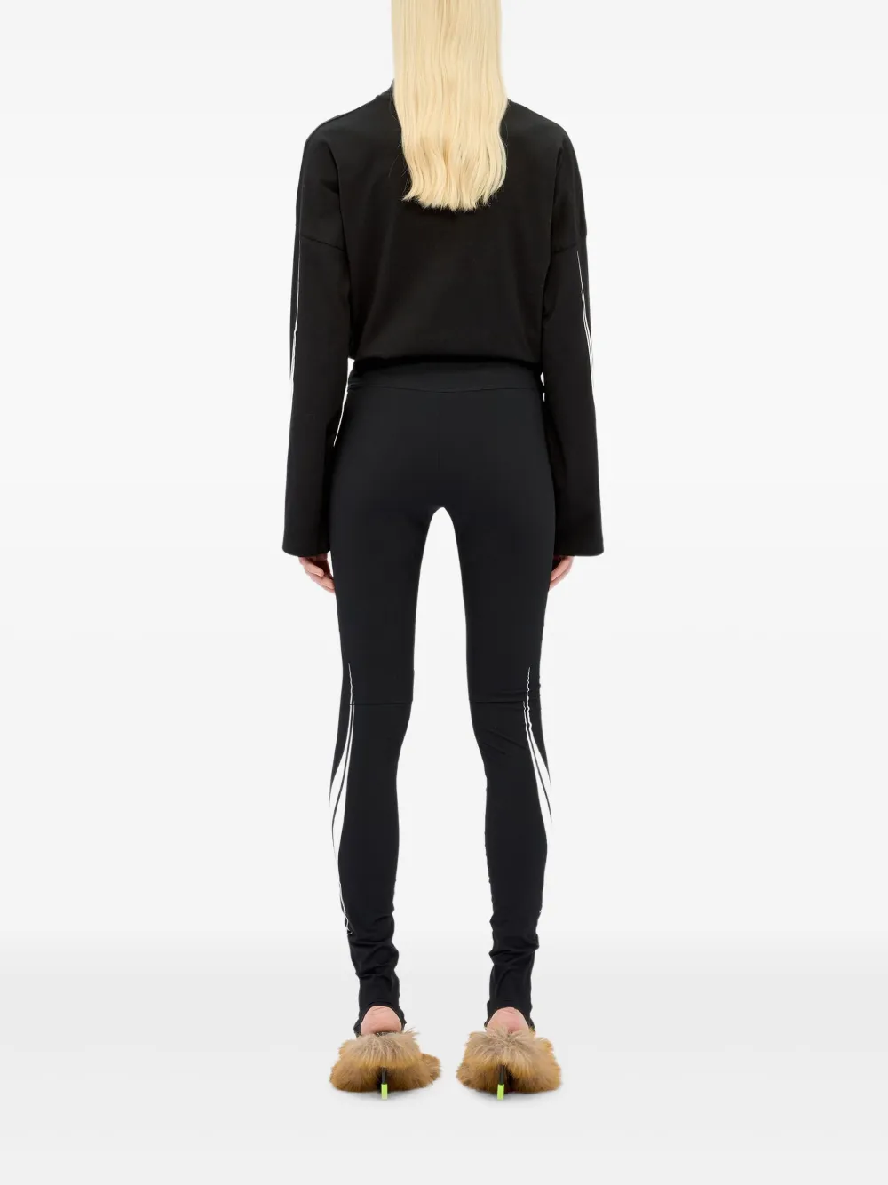 MSGM Legging met logo Zwart