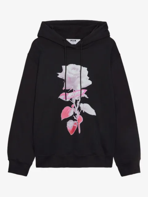 MSGM rose-print hoodie