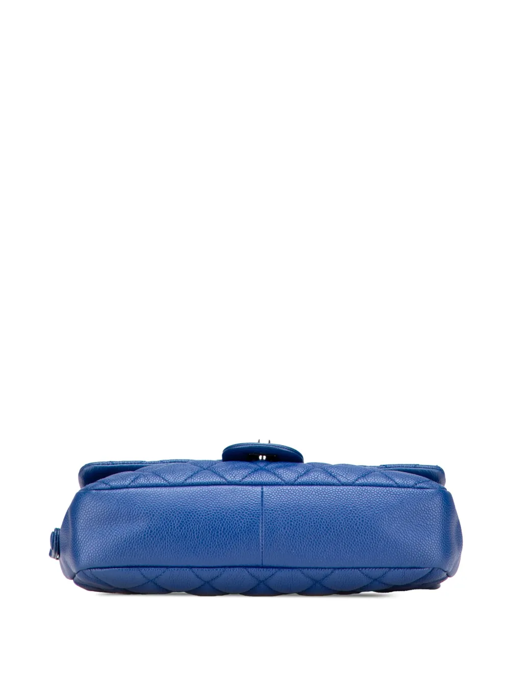 Pre-owned Chanel 2013-2014 Medium Quilted Caviar Easy Flap Shoulder Bag In Blue